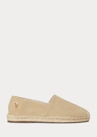 Beige Men’s Ralph Lauren Cevio Suede Espadrille