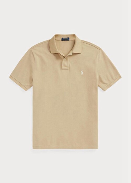 Beige Men’s Ralph Lauren Custom Slim Fit Mesh Polo Shirts Beige Men’s Ralph Lauren Custom Slim Fit Mesh Polo Shirts