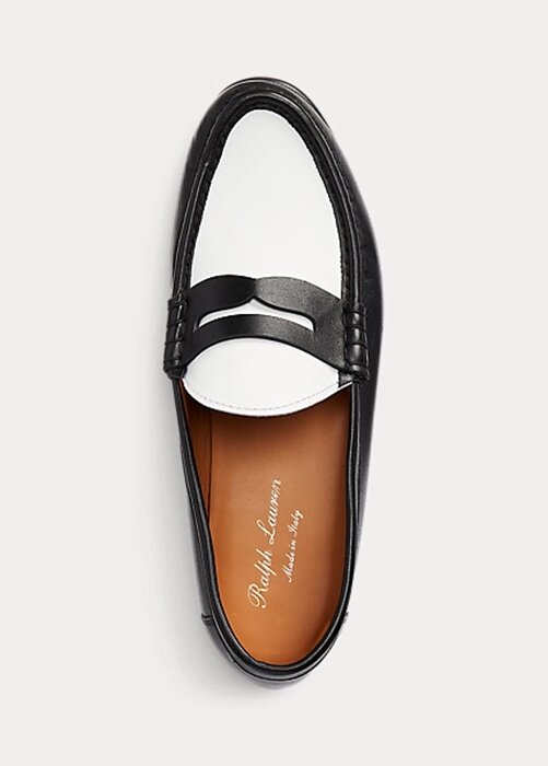 Beige / White Women’s Ralph Lauren Chalmers Calfskin Penny Loafers Beige / White Women’s Ralph Lauren Chalmers Calfskin Penny Loafers