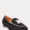 Beige / White Women’s Ralph Lauren Laurel Tassel Goat-Suede Loafers