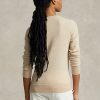 Beige Women’s Ralph Lauren ar-Motif Cashmere-Blend Sweaters