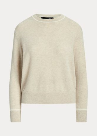 Beige Women’s Ralph Lauren Cashmere Crewneck Sweaters