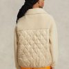 Beige Women’s Ralph Lauren Hybrid High-Pile & Ripstop-Panel Jackets