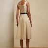 Beige Women’s Ralph Lauren Semira Wool Gabardine Day Dress