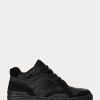 Black / Black Men’s Ralph Lauren Court Mid Pro Sneakers