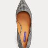 Black / Cream Women’s Ralph Lauren Celia Glen Plaid Wool Heels