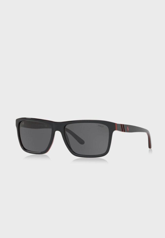 Black Men’s Ralph Lauren 0PH4153 Square Sunglasses