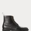 Black Men’s Ralph Lauren Bryson Cap-Toe Leather Boots Black Men’s Ralph Lauren Bryson Cap-Toe Leather Boots