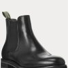 Black Men’s Ralph Lauren Bryson Leather Chelsea Boots