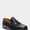 Black Men’s Ralph Lauren Chalmers Calfskin Penny Loafers