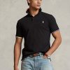 Black Men’s Ralph Lauren Classic Fit Mesh Polo Shirts