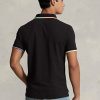 Black Men’s Ralph Lauren Classic Fit Mesh Polo Shirts