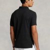 Black Men’s Ralph Lauren Custom Slim Fit Mesh Polo Shirts