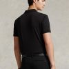 Black Men’s Ralph Lauren Custom Slim Fit Soft Cotton Polo Shirts