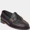 Black Men’s Ralph Lauren Edric Leather Penny Loafers