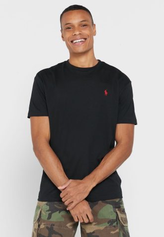 Black Men’s Ralph Lauren Essential Crew Neck T Shirts