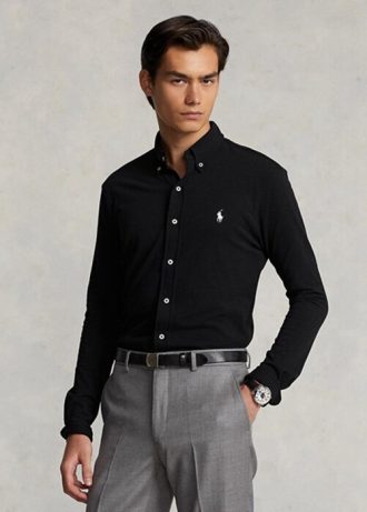 Black Men’s Ralph Lauren Featherweight Mesh   Shirts