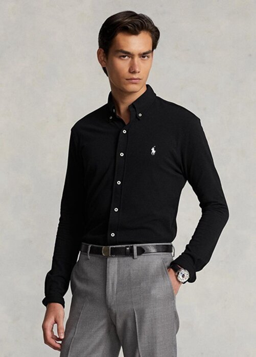 Black Men’s Ralph Lauren Featherweight Mesh Shirts Black Men’s Ralph Lauren Featherweight Mesh Shirts