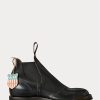 Black Men’s Ralph Lauren Hand-Burnished Leather Chelsea Boots