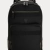 Black Men’s Ralph Lauren Leather-Trim Travel Backpacks