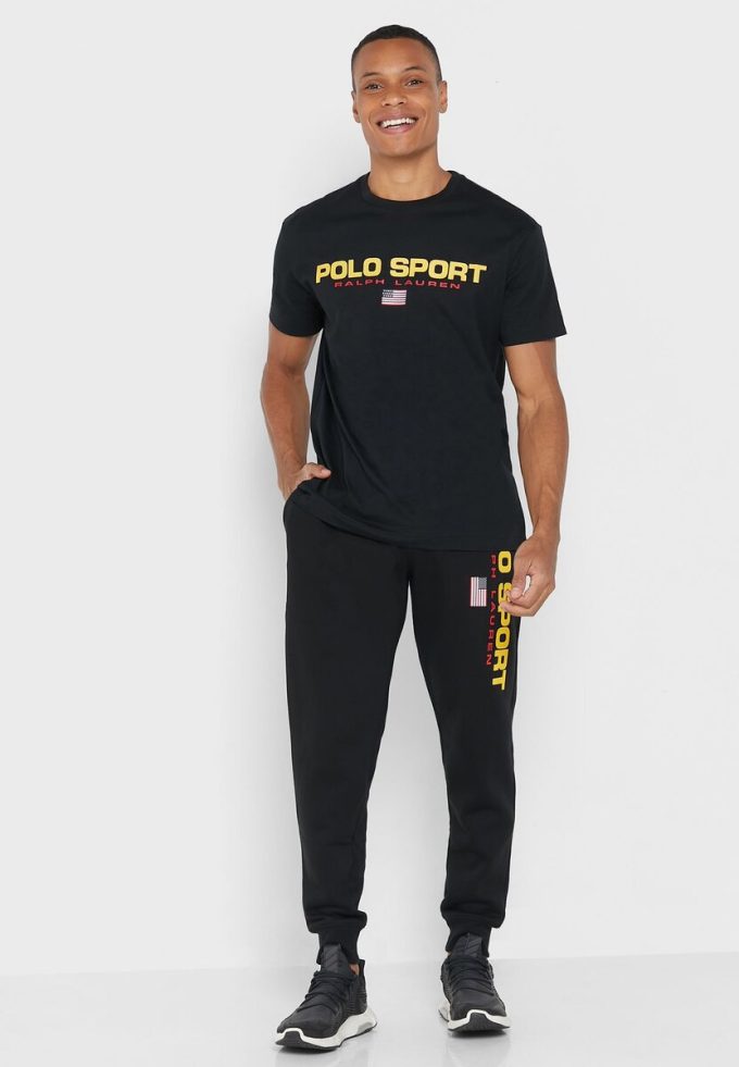 Black Men’s Ralph Lauren Logo Crew Neck T Shirts