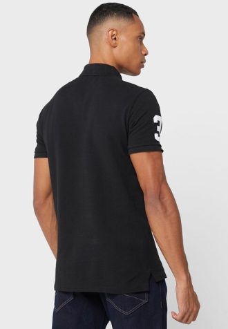 Black Men’s Ralph Lauren Logo Polo Shirts