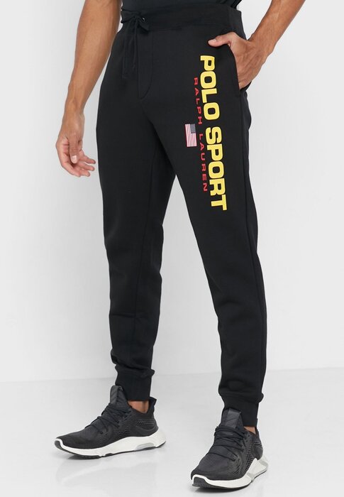 Black Men’s Ralph Lauren Logo Sweatpants Black Men’s Ralph Lauren Logo Sweatpants