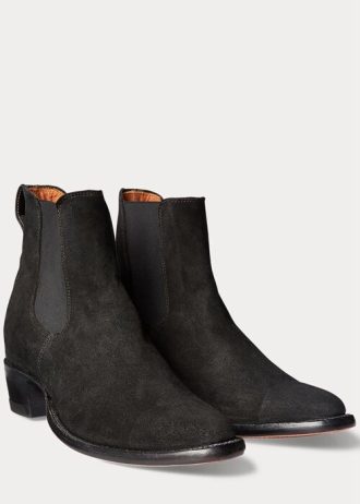 Black Men’s Ralph Lauren Plainview Suede Chelsea Boots
