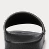 Black / Black Men’s Ralph Lauren Signature Pony Leather Slippers