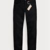Black Men’s Ralph Lauren Slim Fit Black-on-black Selvedge  Jeans