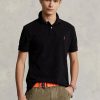 Black Men’s Ralph Lauren Slim Fit Mesh Polo Shirts Black Men’s Ralph Lauren Slim Fit Mesh Polo Shirts