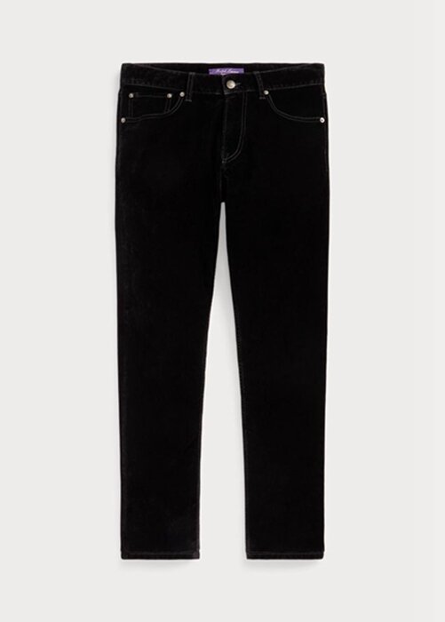 Black Men’s Ralph Lauren Slim Fit Stretch Velvet Jeans Black Men’s Ralph Lauren Slim Fit Stretch Velvet Jeans