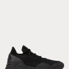 Black Men’s Ralph Lauren Trackster 200II Knit Sneakers