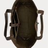 Black Over Brown Women’s Ralph Lauren Leather Tote Bags