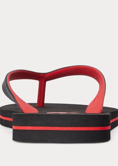 Black / Red Men’s Ralph Lauren Bolt Pony Flip Flops Black / Red Men’s Ralph Lauren Bolt Pony Flip Flops
