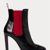 Black / Red Women’s Ralph Lauren Zoie Calfskinie Boots Black / Red Women’s Ralph Lauren Zoie Calfskinie Boots