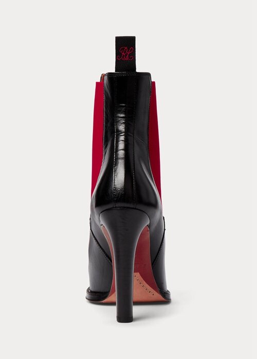 Black / Red Women’s Ralph Lauren Zoie Calfskinie Boots Black / Red Women’s Ralph Lauren Zoie Calfskinie Boots