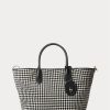 Black/White Houndstooth Women’s Ralph Lauren Houndstooth Medium Bellport Tote Bags Black/White Houndstooth Women’s Ralph Lauren Houndstooth Medium Bellport Tote Bags