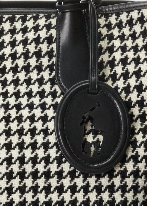 Black/White Houndstooth Women’s Ralph Lauren Houndstooth Medium Bellport Tote Bags Black/White Houndstooth Women’s Ralph Lauren Houndstooth Medium Bellport Tote Bags