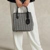 Black/White Houndstooth Women’s Ralph Lauren Houndstooth Medium Bellport Tote Bags Black/White Houndstooth Women’s Ralph Lauren Houndstooth Medium Bellport Tote Bags