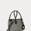 Black/White Houndstooth Women’s Ralph Lauren Houndstooth Mini Bellport Tote Bags Black/White Houndstooth Women’s Ralph Lauren Houndstooth Mini Bellport Tote Bags