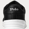Black / White Men’s Ralph Lauren Heritage Court II Leather Sneakers Black / White Men’s Ralph Lauren Heritage Court II Leather Sneakers