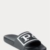 Black / White Men’s Ralph Lauren Logo Slippers