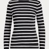Black / White Women’s Ralph Lauren Striped Button-Shoulder Tops