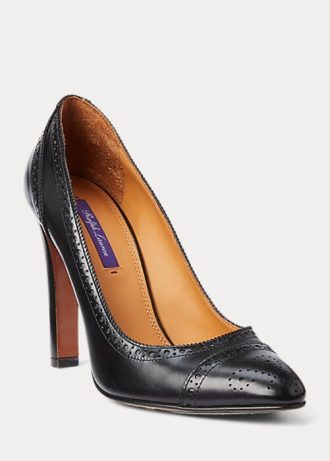 Black Women’s Ralph Lauren Ainsley Calfskin Heels