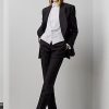 Black Women’s Ralph Lauren Alaina Jacquard Tuxedo Pants