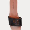 Black Women’s Ralph Lauren Andela Burnished Calfskin Sandals Black Women’s Ralph Lauren Andela Burnished Calfskin Sandals