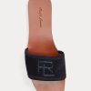 Black Women’s Ralph Lauren Andela Calf-Suede Sandals