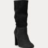 Black Women’s Ralph Lauren Artizan Suede Boots