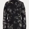Black Women’s Ralph Lauren Bacall Embellished Denim Field Jackets